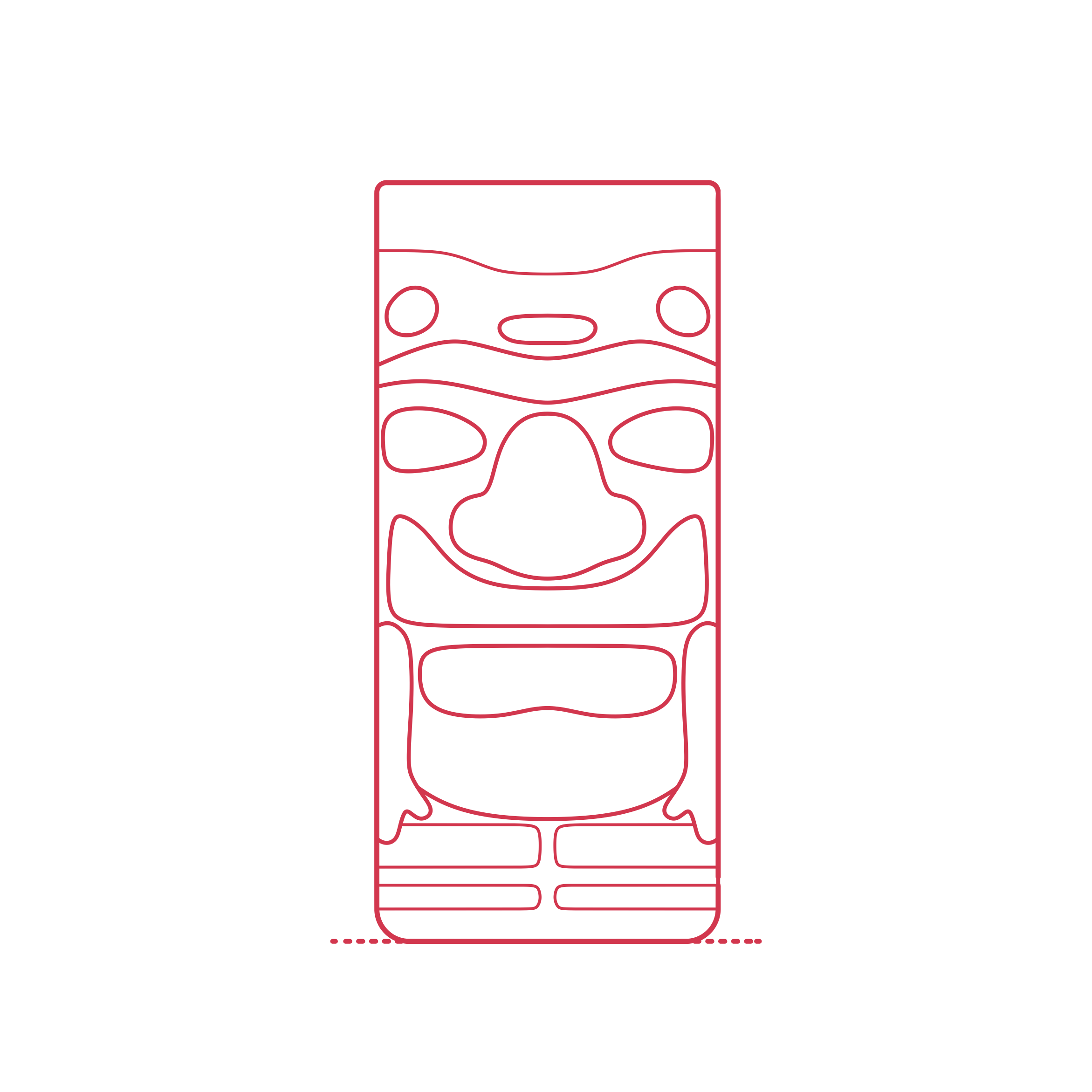 Objects Cocktail Glasses Tiki Mug Sticker Outline Svg File Free Vectors